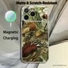 Insects And Bugs For iPhone 17,16,15,14,13,12,11,Pro,Max,Plus Transparent White Phone Case Magnetic Wireless Charging