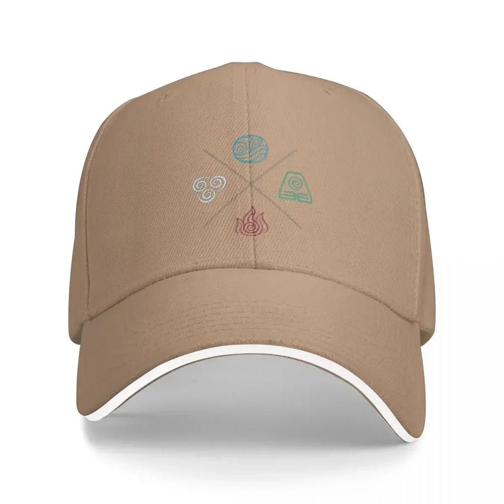 New Avatar The Last Airbender Four EleUnisexts Four EleUnisexts Symbols Cap Casual Baseball Caps Adjustable Hat Unisex Baseball Hats