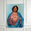 1pc Tapiz Meme de Markiplier Jesús Poliéster Colgante de Pared 2D para Dormitorio Sala de Estar Decoración Divertida para Habitación Regalo para Fan de Videojuegos