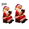 Desktop Holiday Accents Santa Claus Night Light, Resin Christmas Tabletop Ornament with Figurine Warm LED Lighting, Bedroom Bedside Table Decoration