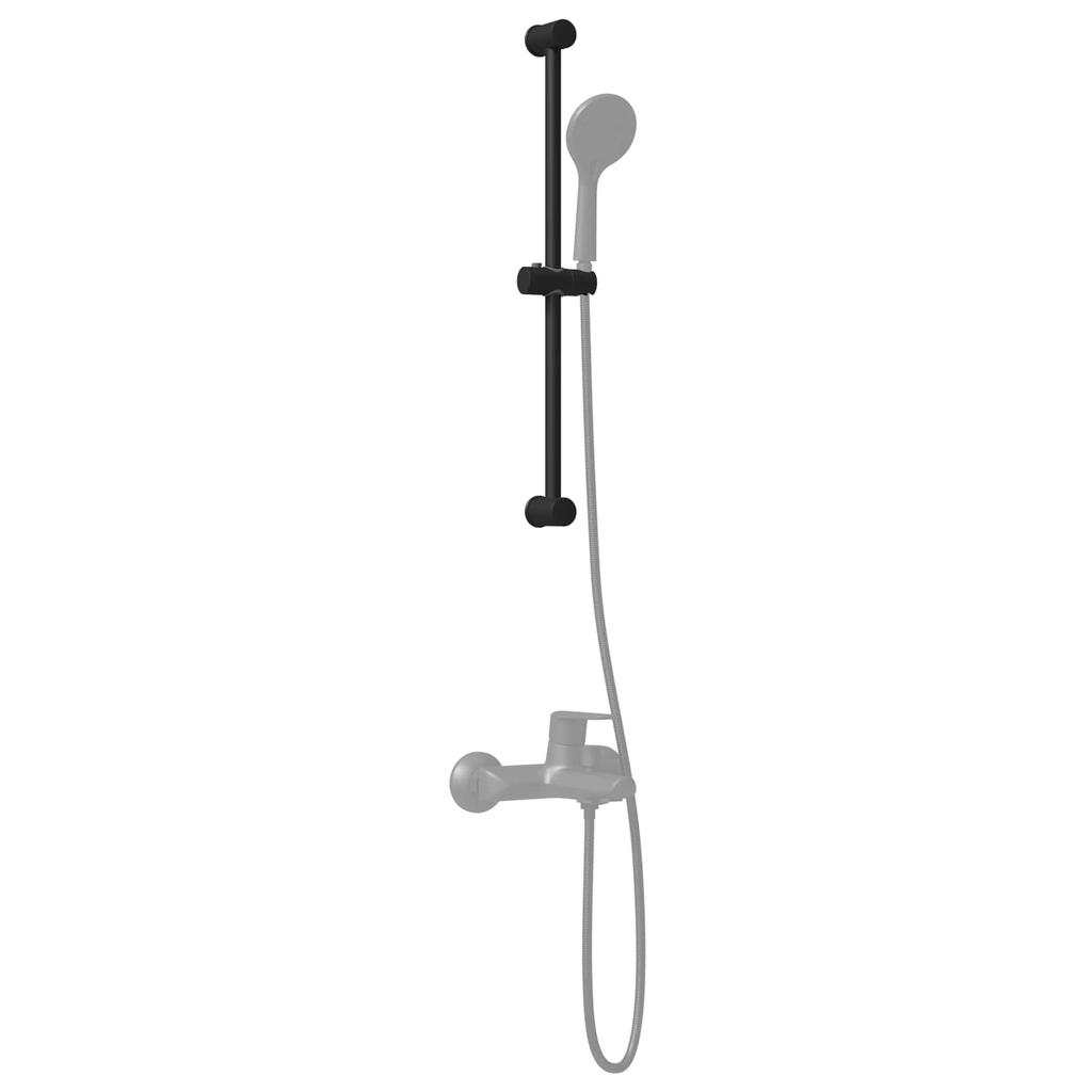 Shower Head Holder Black 71 Cm Stainless Steel