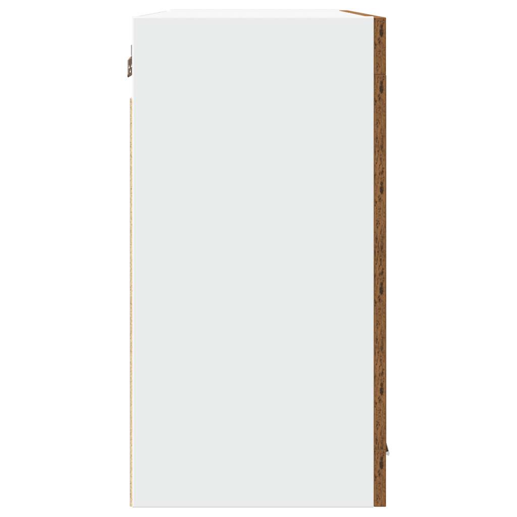 Vidaxl Szafka Wisząca Z Szybą, Stare Drewno, 80X31X60 Cm