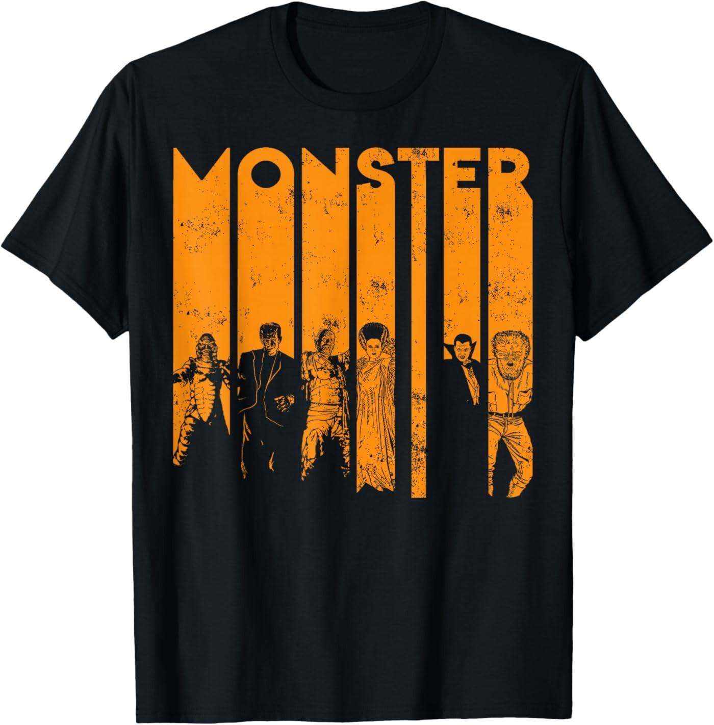 Universal Monsters Letter Group Shot T-Shirt S разноцветный