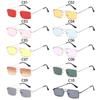 1PC Unisex Rectangle Sunglasses  New Ocean Lens Candy Colors Retro Classic Fashion Small Metal Eyewear Vintage Glasses
