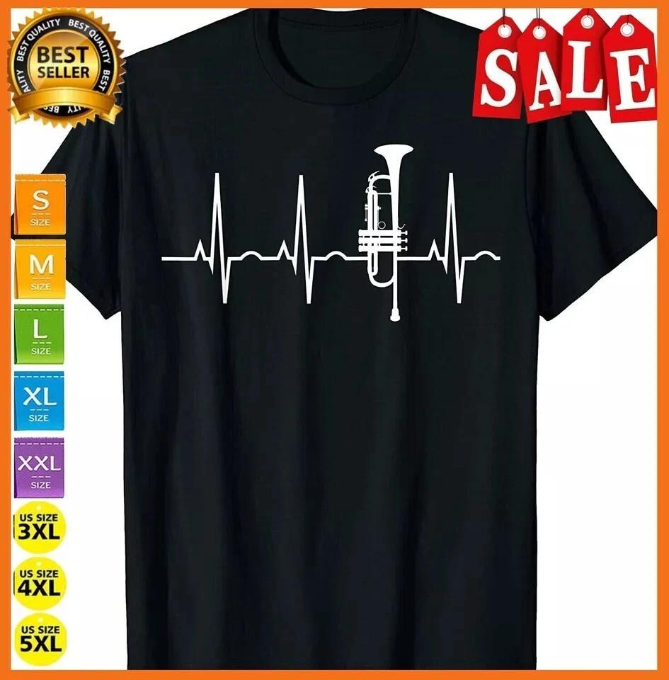 

NEW LIMITED Trumpet Heartbeat Shirt - Best Trumpet Player T-Shirt Unisex T-Shirt XXXXL