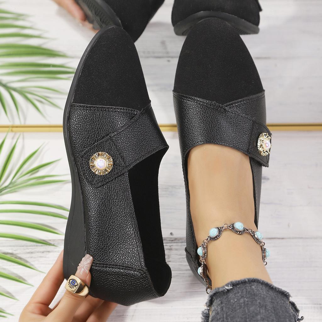 Fashion Woman Shoes Soft Leather Low Heels Shoes Women's Elegant Flats 2025 Casual Flat Shoes Women Footwear New Loafers Zapatos Mujer