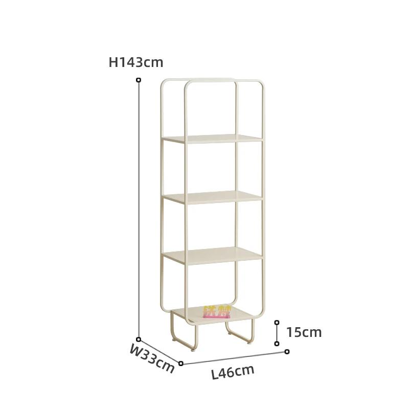 Tiefan Iron Art Bookshelf Integrated Floor to Floor Storage Rack Small Bookshelf Corner Stand Wall Narrow Cabinet Corner Stand