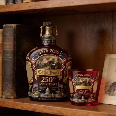 250. výročie Whiskey Karafa Fľaša USA. Zberateľská whisky pohár k 250. výročiu Darček na Deň otcov pre liehoviny Bourbon Víno