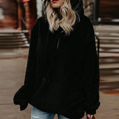 Felpa Sherpa Sfocata da Donna Felpa con Cappuccio Pullover Soffice Casual Ampia in Pile per Uso Quotidiano Attività All'aperto