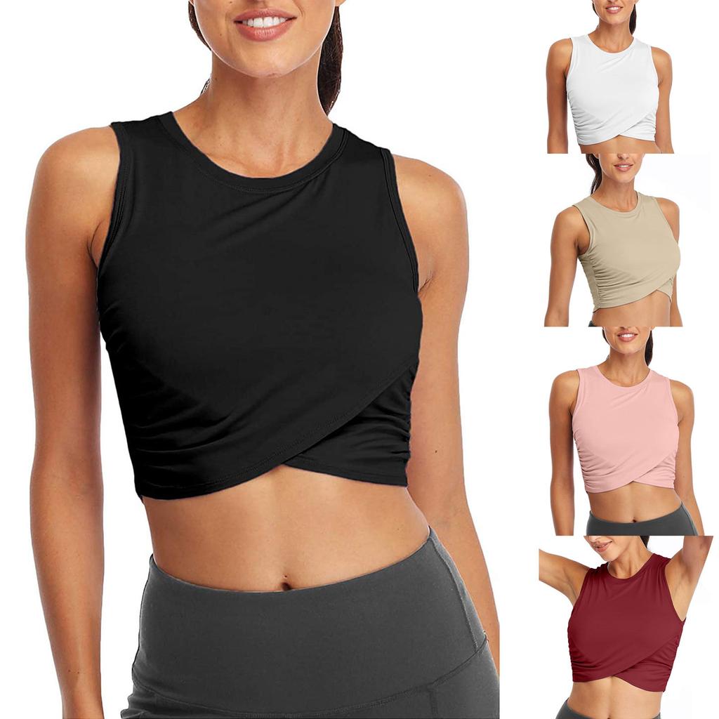 Women's Sleeveless T-shirt, Suitable For Training, Yoga, Sports, Fitness
