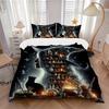 3pcs Witch's Cauldron Quilt Set Cartoon Themed Bed Quilt Set Lovely Character Bedroom Decor Bed Quilt Set