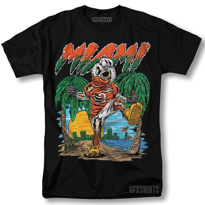 Miami Hurricanes Shirt Vintage Style Graphic Design T-Shirt Unisex T-Shirt XXL