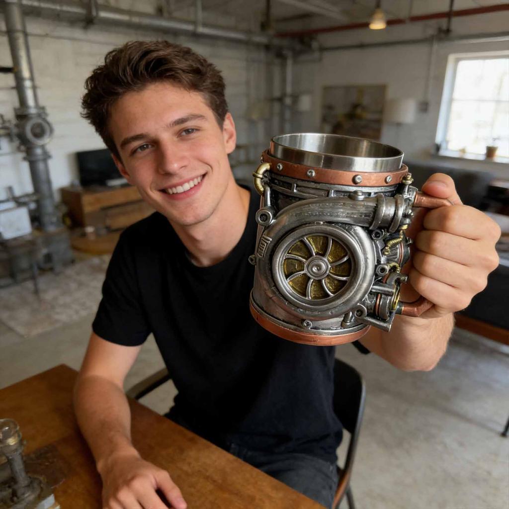 10,14 oz Kaffeetasse mit Motor-Thema, Personalisierte Kaffeetasse, Kreative Kaffeetasse mit Automotor, Ein Perfektes Geschenk für Autoenthusiasten.