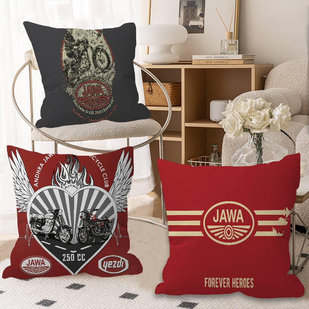 J-Jawas motorcycle logo printed Pillow Cover for Bedroom Room and Living Room Sofa Decorative Cushion Cover