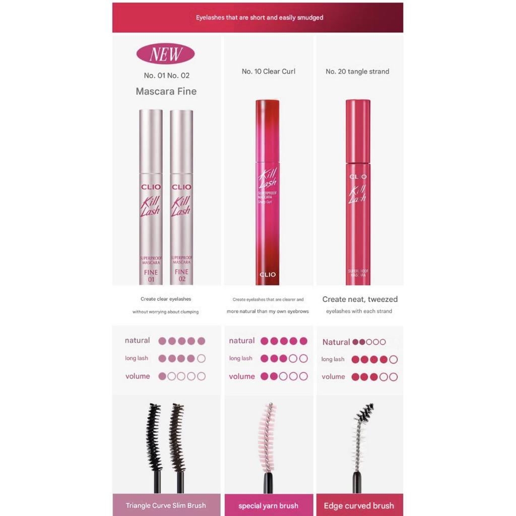 [Clio] Kill Lash Superproof Mascara Fine