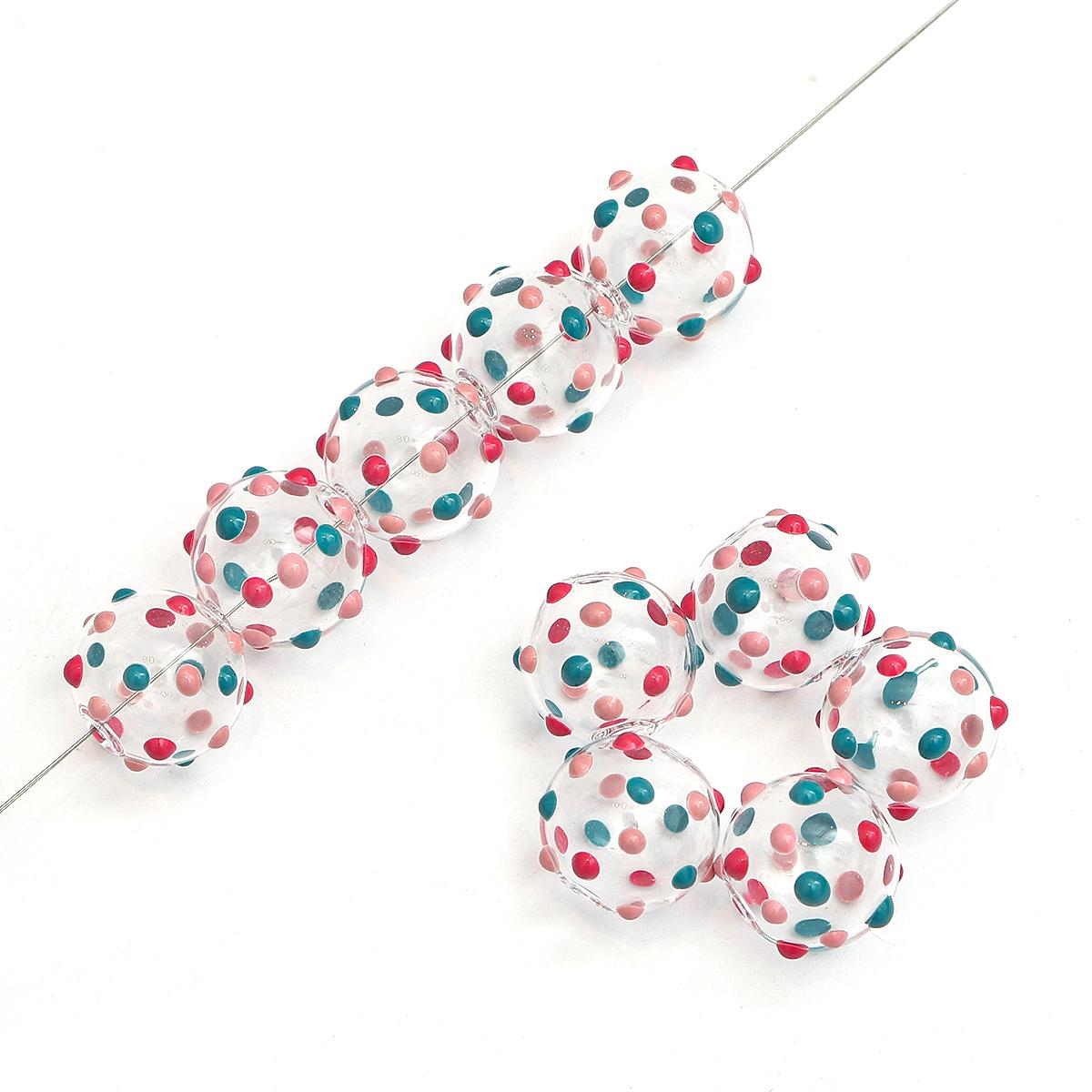 

1 шт., 14 мм, точечные ручная роспись, масляные стеклянные бусины для ожерелья, браслета, аксессуары