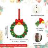 Flat Design Christmas Photo Frame Hanging Rope Bulk Set Wooden Picture Ornament 2D Style Wood Material Xmas Tree Decoration