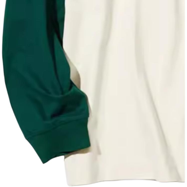 UNIQLO Color Block Raglan Sleeve Design Long Sleeve T-Shirt Men Tops Teal 466721-55