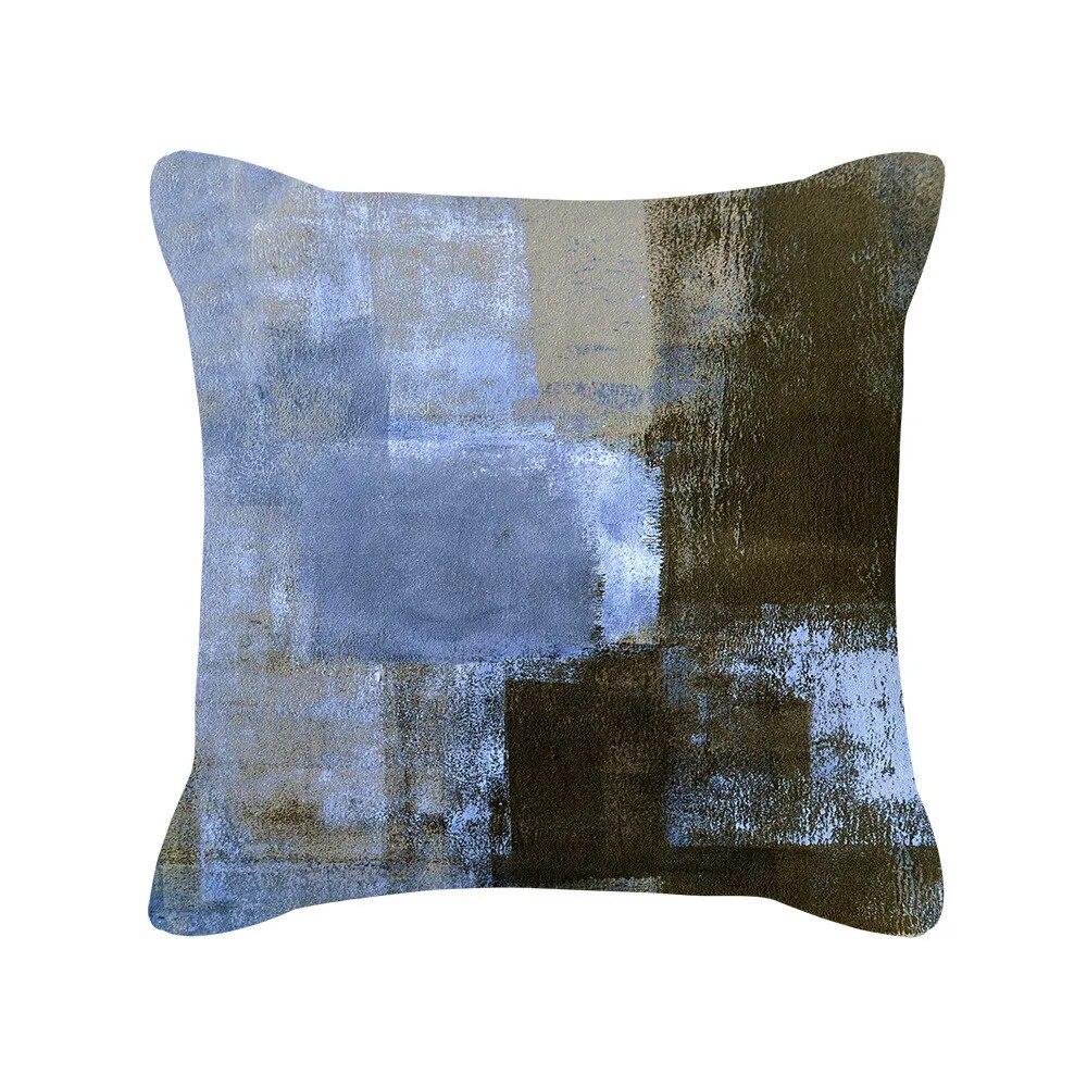 45x45cm Modern Abstract Art Blue Green Yellow Throw Pillow Cover Living Room Sofa Office Car Lumbar Cushion  Home Decor