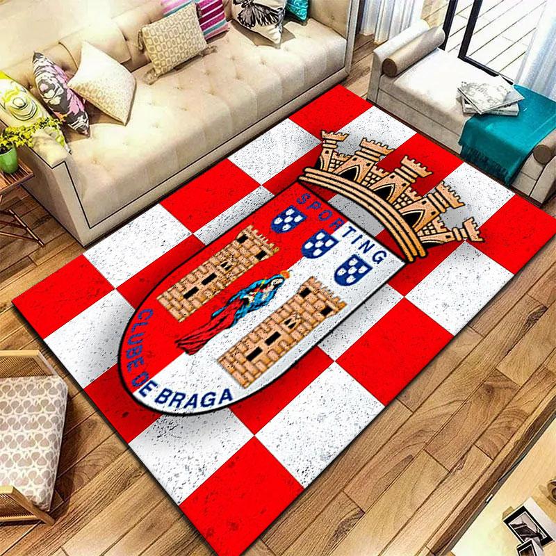 Sporting Clube De Braga Carpet Rug for Living Room Bedroom Home Sofa Decoration,Kids Play Non-slip Floor Mat