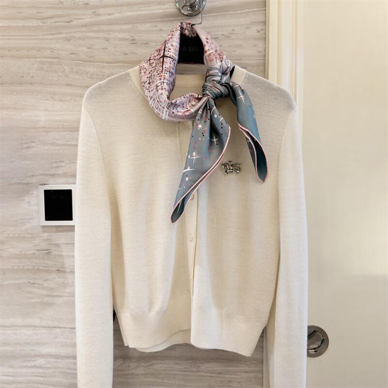 NINA SOLOR Kelly Twill Silk Square Scarf