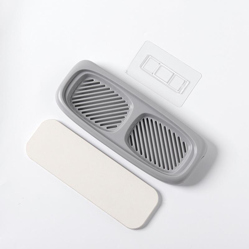 MENGNI Punch Free Soap Dish Wall Mounted Soap Dish Portable Soap Holder Bathroom Gadgets Soap Tray Holder Bathroom Accessories