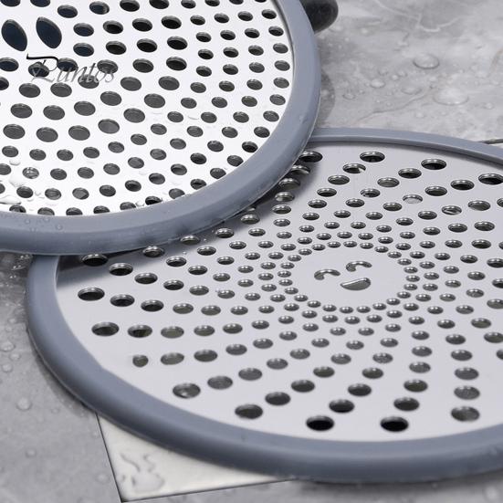 Stainless Steel Floor Drain Filter Hair Catcher with Silicone Ring Rust-Resistant Bathroom Sink Strainer Shower Drain Hair Trap Stopper