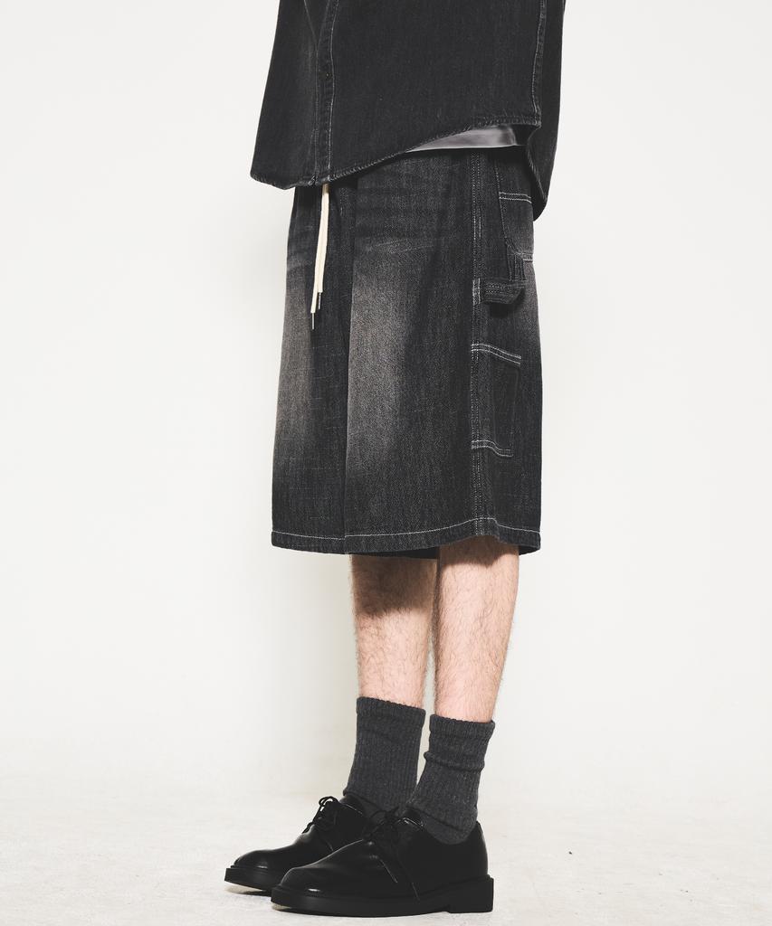 Eonoideu Utility Bermuda Carpenter Denim Shorts Lq7Du476_Black