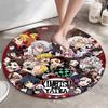 Classic Japanese-style Cartoon Demon Slayer Round Rug, Home Soft Decorative Anti-slip Yoga Mat and Chair Mat, Outdoor Floor Mat Carpet K6