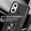 For Xiaomi Redmi 12C 4G PC+TPU Anti-Scratch Phone Case Ring Kickstand Rugged Cover