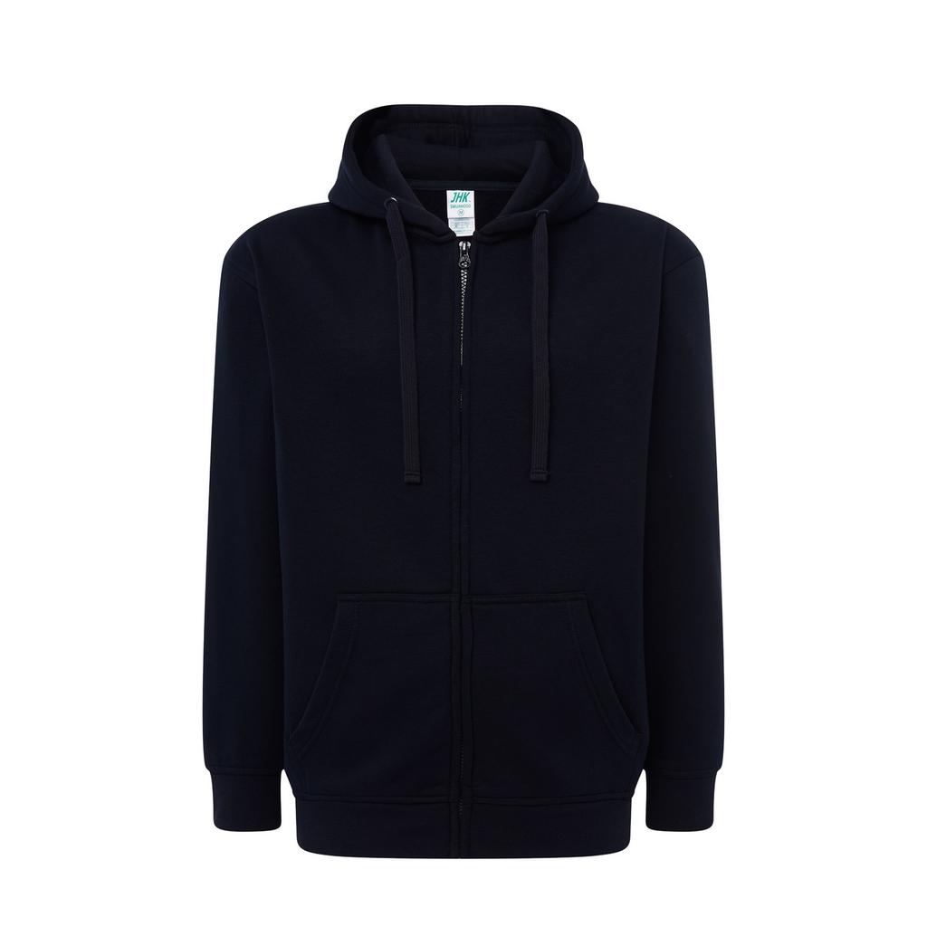 JHK Unisex Adult Plain Full Zip Hoodie