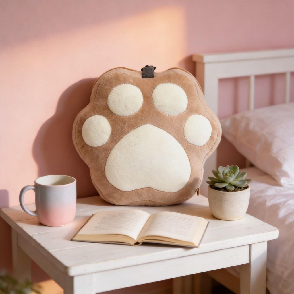 Cartoon Bear Paw U Shaped Pillow With Pp Cotton Fill For Travel And Comfort