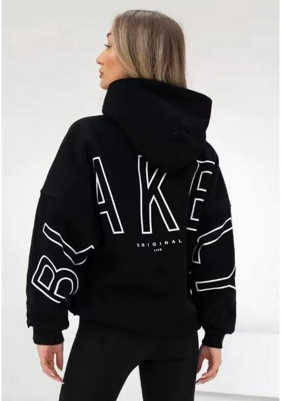 TK Women's and Men's Letter Print Hooded Sweatshirt Sports Pullover