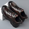 Chaussures à Plateforme en Cuir Véritable pour Homme Mode Baskets Décontractées Homme Printemps Automne Nouveau Designer Semelle Souple Chaussure de Sport d'Extérieur Homme
