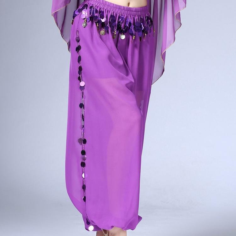 

Женские танцевальные костюмы, очаровательные штаны для танца живота в индийском Болливуде One Size фиолетовый