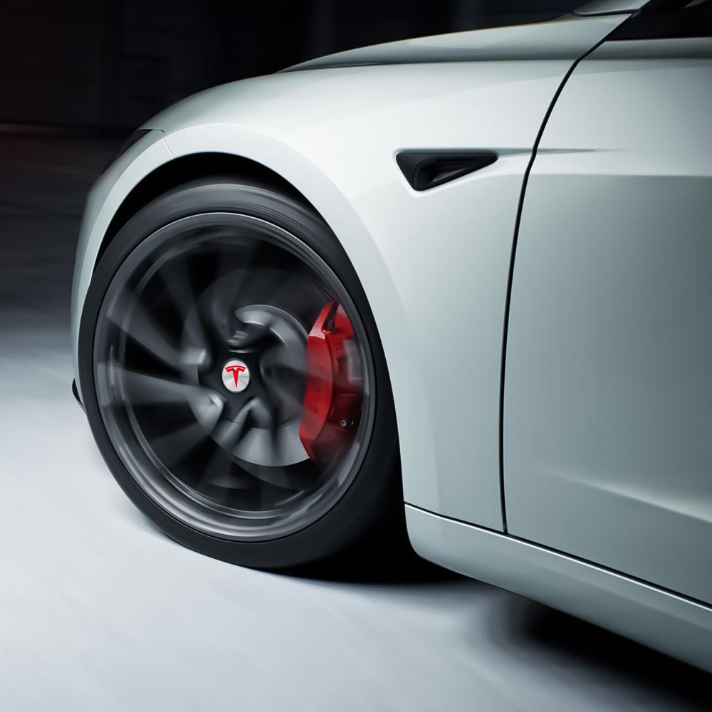 AKW1 4pcs/set 3D Car Wheel Center Hub Caps Sticker  Auto Emblem Wheel Center Cap for Tesla Model 3 Model S Model X Coil Mod WYE K80