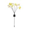 Solar Butterfly Flower Garden Light LED Outdoor Yard Lawn Decorative Lamp with Multiple Butterfly Design and Flexible Stems for Landscape Lighting