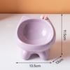 Cute Ceramic Pet Bowl Elevated Cat Bowl Protects Cervical Vertebrae Pet Supplies