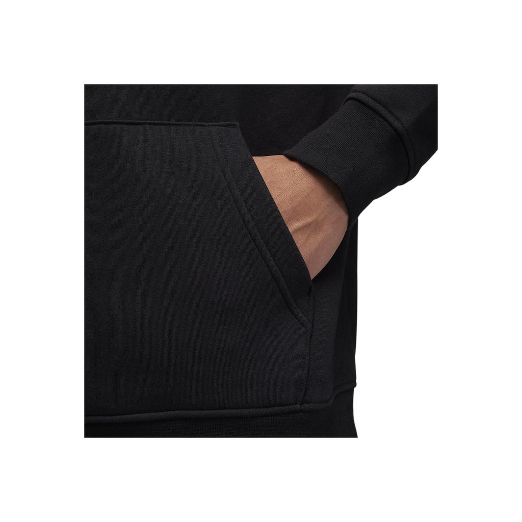 Jordan Solid Color Logo Hoodie with Plush Lining and Long Sleeves Men Tops Black FJ7775-010