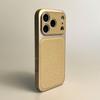 Hard Leather Plating Case for iPhone 17 Air 16 15 14 13 Pro Max Shockproof Matte Candy Color Armor Business Phone Cover