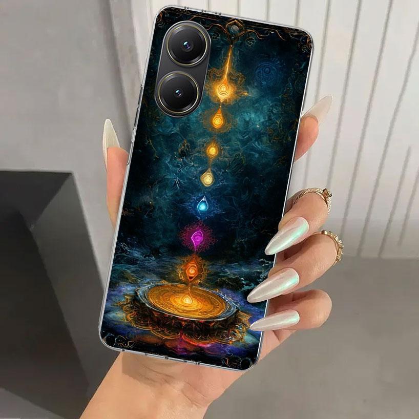 Yoga Chakra Spiritual Energy Universe Phone Case for Xiaomi Poco X5 X6 X7 Pro F7 Ultra M7 Redmi 15 15C 13 13C 12 12C 10 10A 10C
