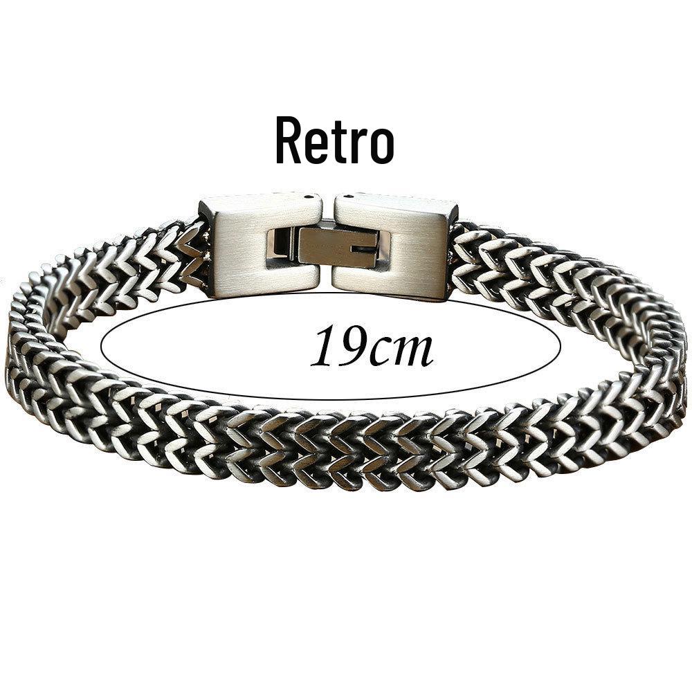 European & American Hip Hop 6MM Dragon Bone Snake Chain Bracelet - Fashionable Titanium Steel