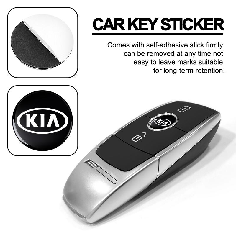 2/5/10Pcs 14mm Fashion Car Remote Key Fob Emblem Badge Radio button Sticker Accessories For KIA Cerato Sportage R K2 K3 K5 Sorento Sportage R Rio Soul
