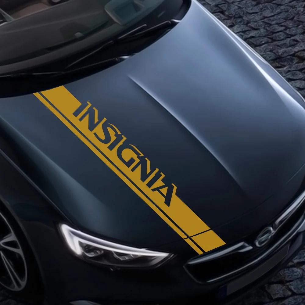 AAHA1 Auto Engine Bonnet Trim Decal For Opel OPC Astra J H G K Insignia Corsa D B E Mokka Vectra B Car Hood Cover Stickers Accessories