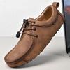 Handgefertigte Lässige Lederschuhe Herren Loafer Bequeme Mokassins Herren Flache Schuhe Übergröße 47 Leder Herrenschuhe