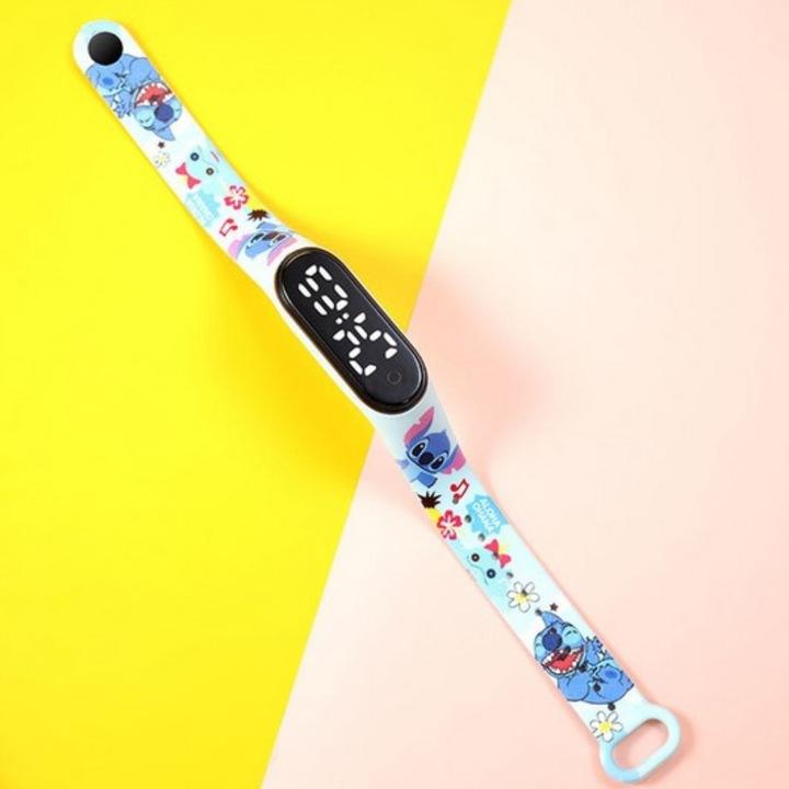 Zegarek Cyfrowy Led Stich Jasnoniebieski