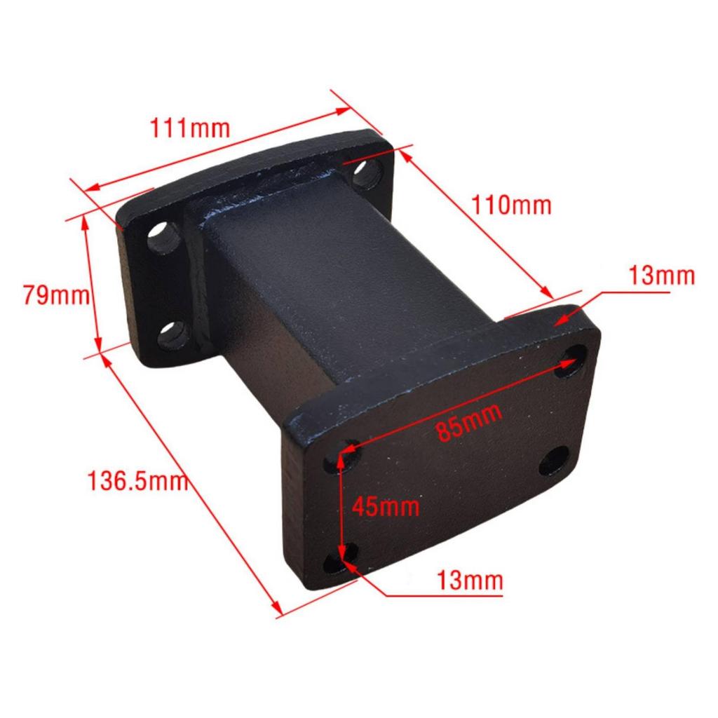 Trailer Coupler Extension Adapter High-Strength Hardware Easy Install
