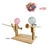 Batalha de Homem de Bambu de Balão Jogo de Batalha de Bots de Madeira para Dois Jogadores Jogo de Batalha de Balões em Ritmo Acelerado com 20 Balões para Adultos