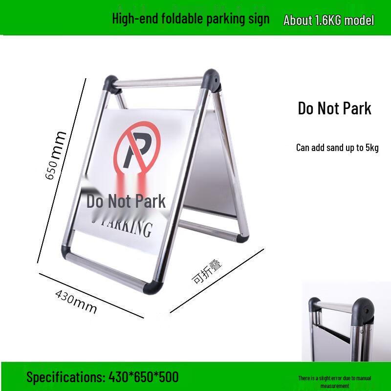 HANDUNYOU Foldable No Parking Warning Sign