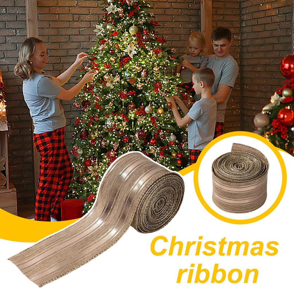 Christmas Ribbon Decorations Christmas Tree Ribbon For Decoration Birthday Wedding Celebration Party Favors For Floral Bows